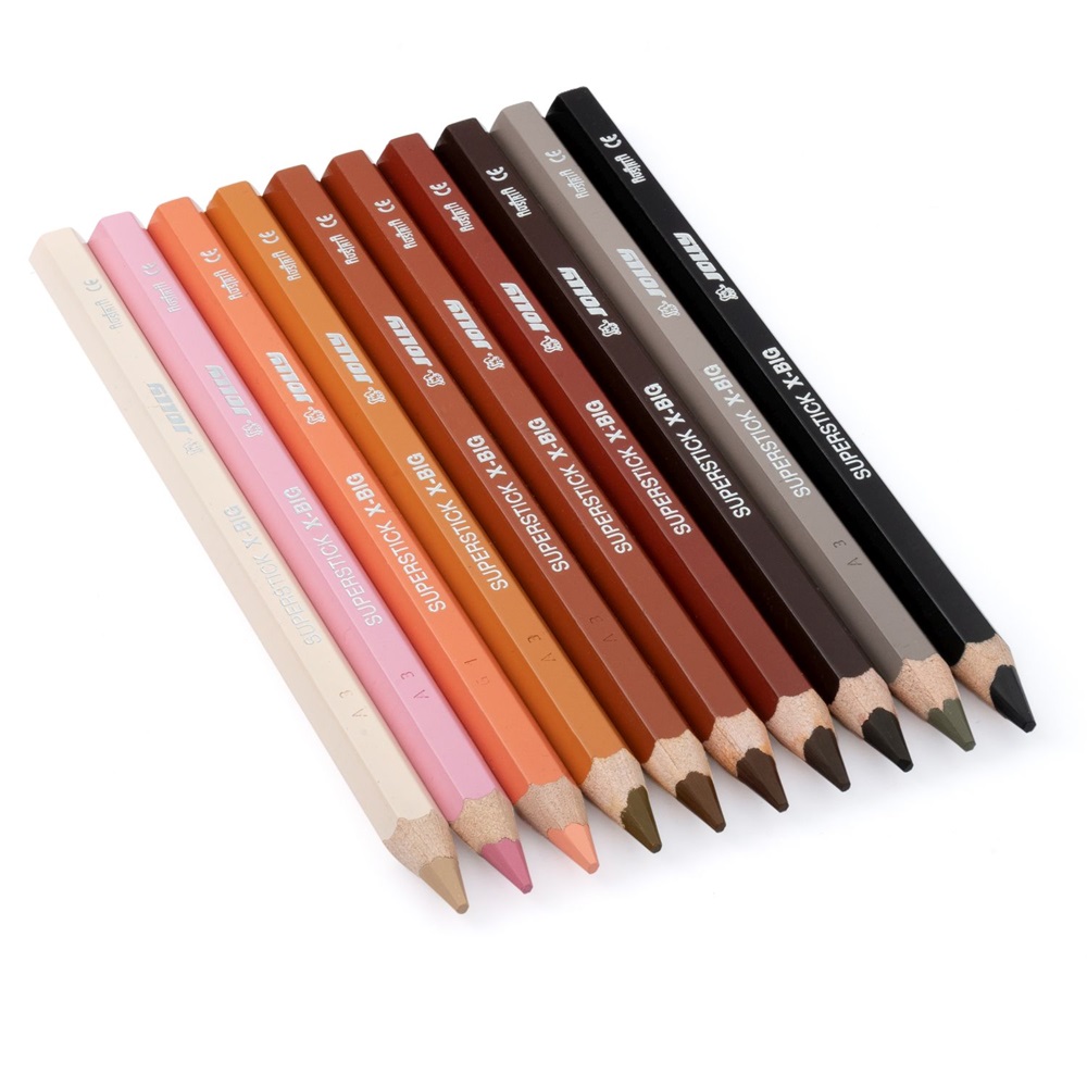 Jolly X-Big Skin Tones extra vastag 10 darabos színesceruza készlet