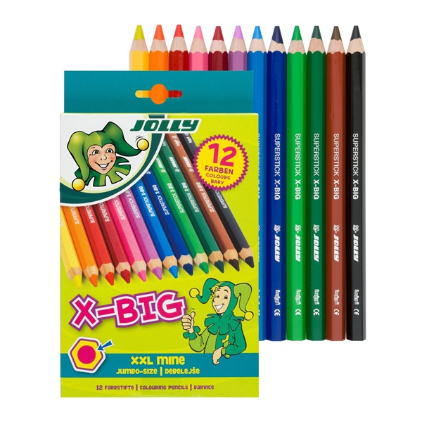 Jolly X-Big extra vastag 12 darabos színesceruza készlet