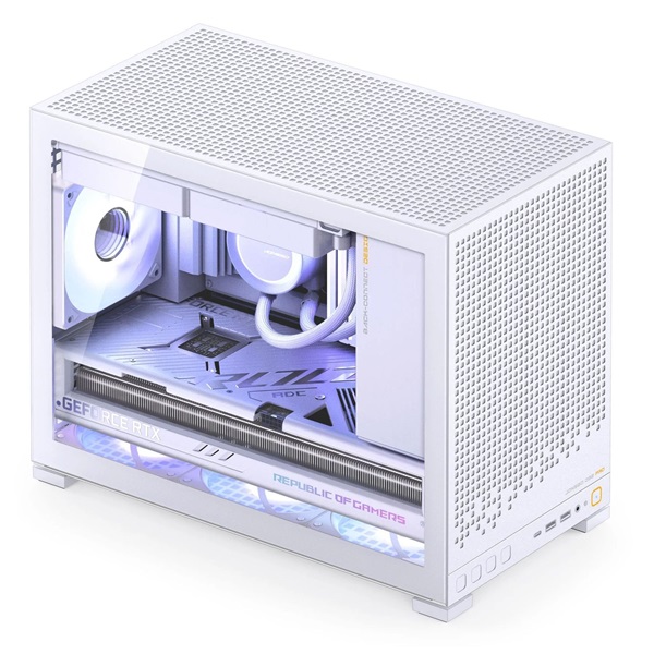Jonsbo D32 PRO fehér mATX edzett üveg fehér ház