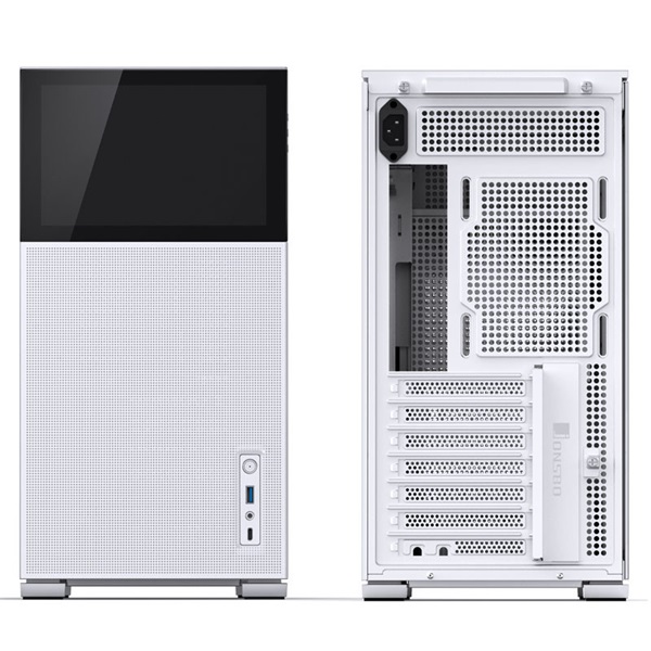 Jonsbo D41 ATX MESH kijelzős edzett üveg fehér ház