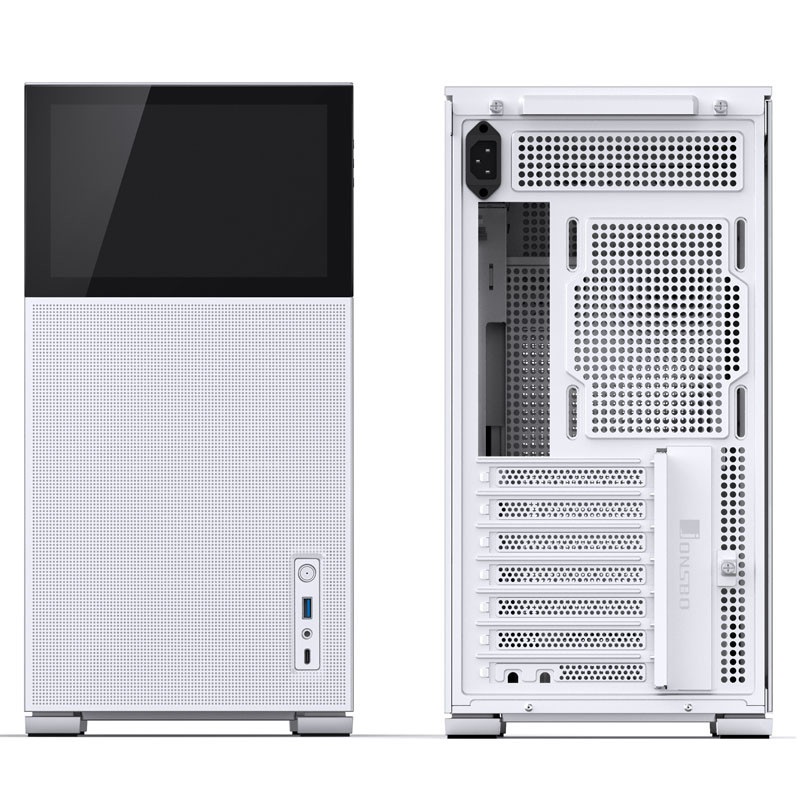 Jonsbo D41 ATX MESH kijelzős edzett üveg fehér ház