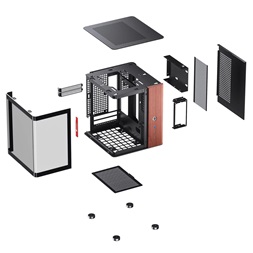 Jonsbo TK-0 mini-ITX edzett üveg fekete ház