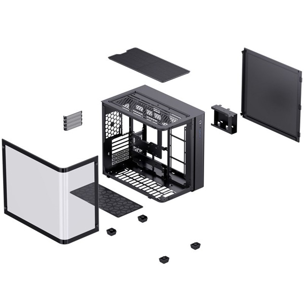 Jonsbo TK-3 ATX edzett üveg fekete ház