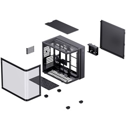 Jonsbo TK-3 ATX edzett üveg fekete ház