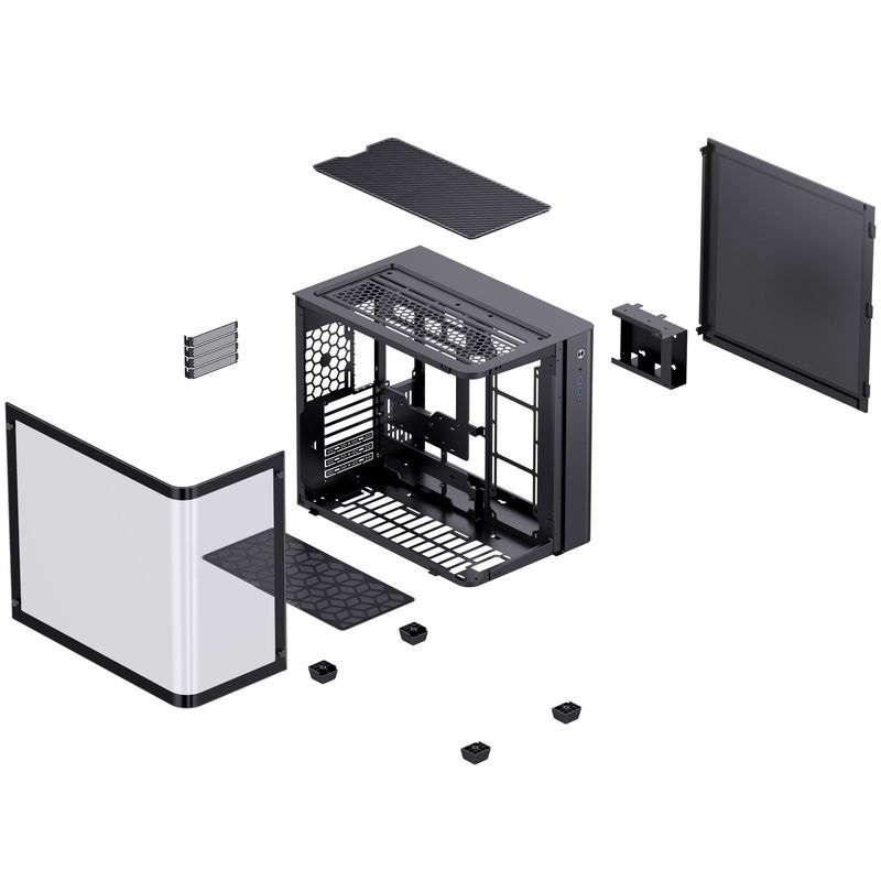 Jonsbo TK-3 ATX edzett üveg fekete ház