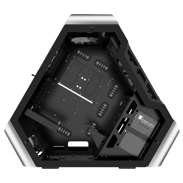 Jonsbo TR03-G Showcase ATX ezüst edzett üveg ház