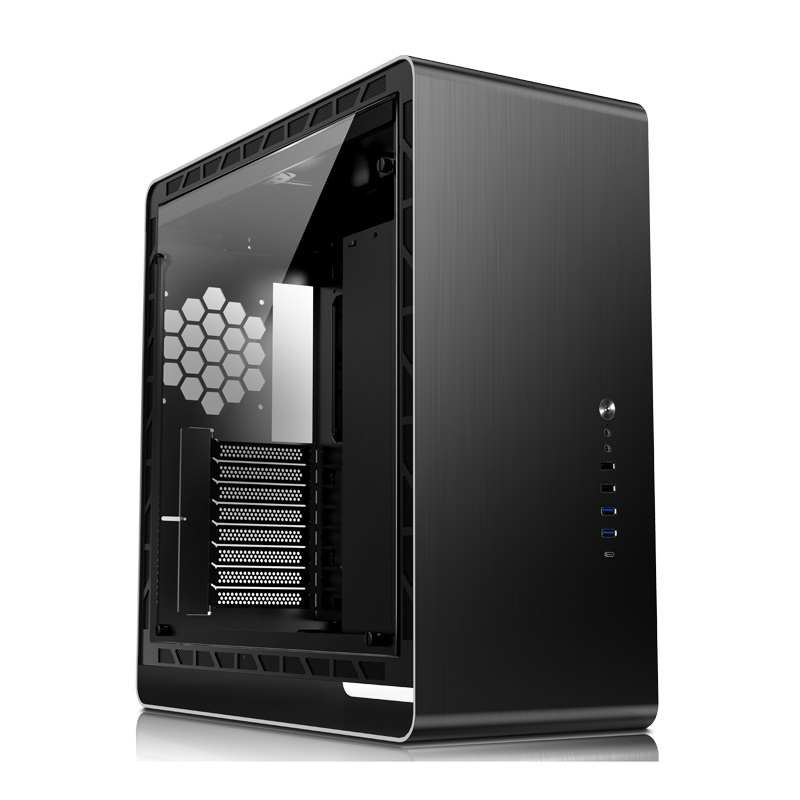 Jonsbo UMX6 E-ATX fekete edzett üveg ház