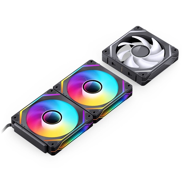 Jonsbo ZL-120B 3db 120mm PWM ARGB fekete ventilátor