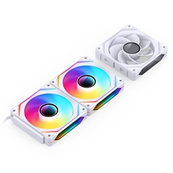 Jonsbo ZL-120WR 3db 120mm PWM ARGB (fordított légáram) fehér ventilátor