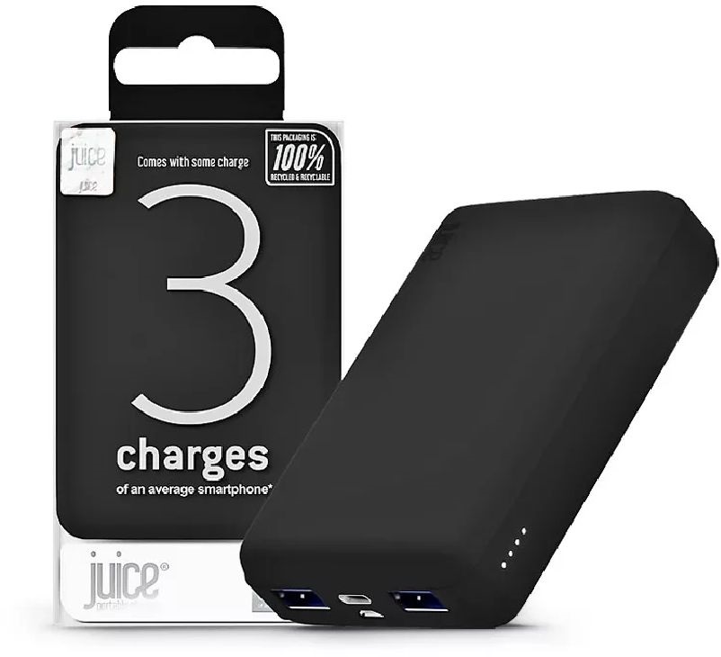 Juice JUI-PBANK-3-ECO-BLK ECO 3 10000mAh 15W fekete power bank