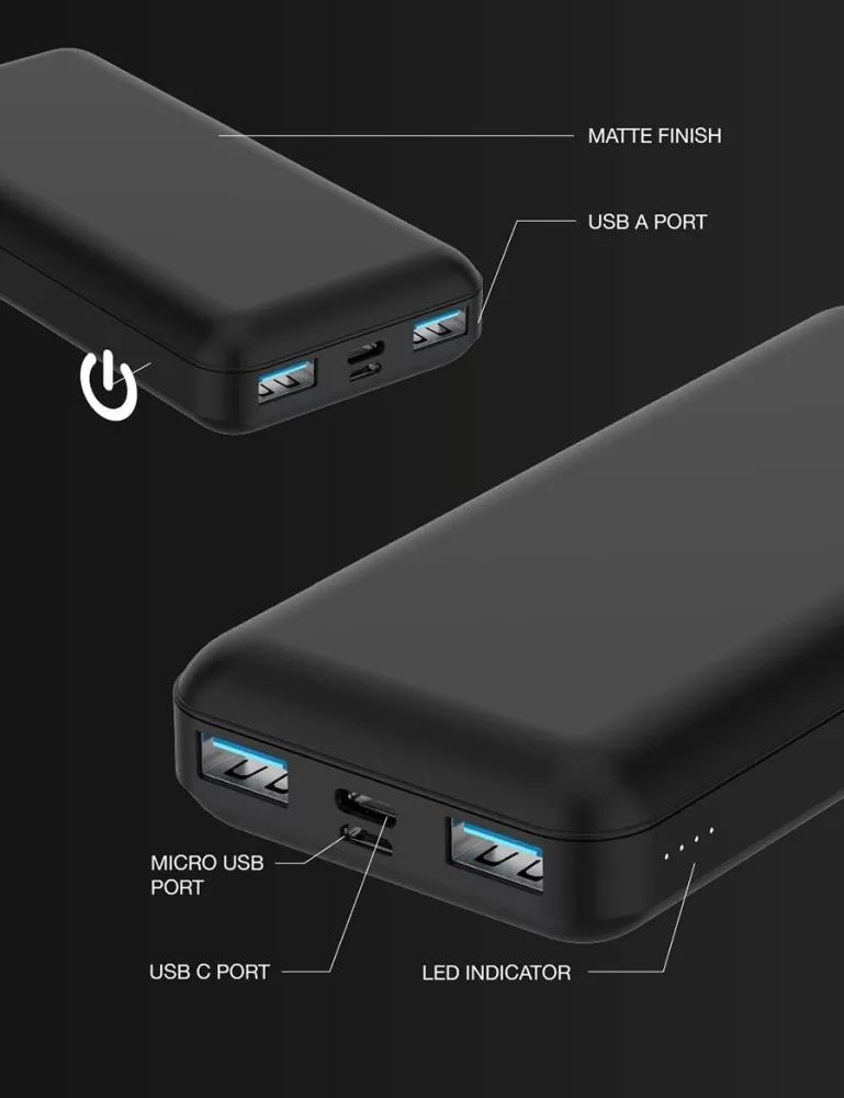 Juice JUI-PBANK-5-ECO-BLK ECO 5 15000mAh 15W fekete power bank