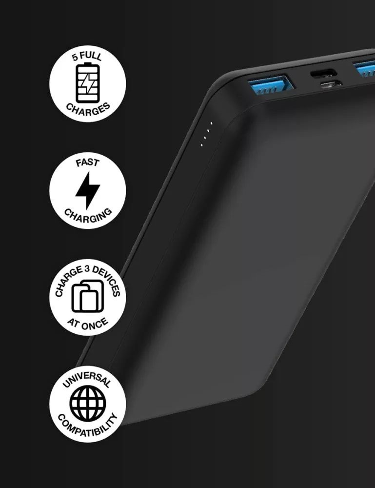 Juice JUI-PBANK-5-ECO-BLK ECO 5 15000mAh 15W fekete power bank