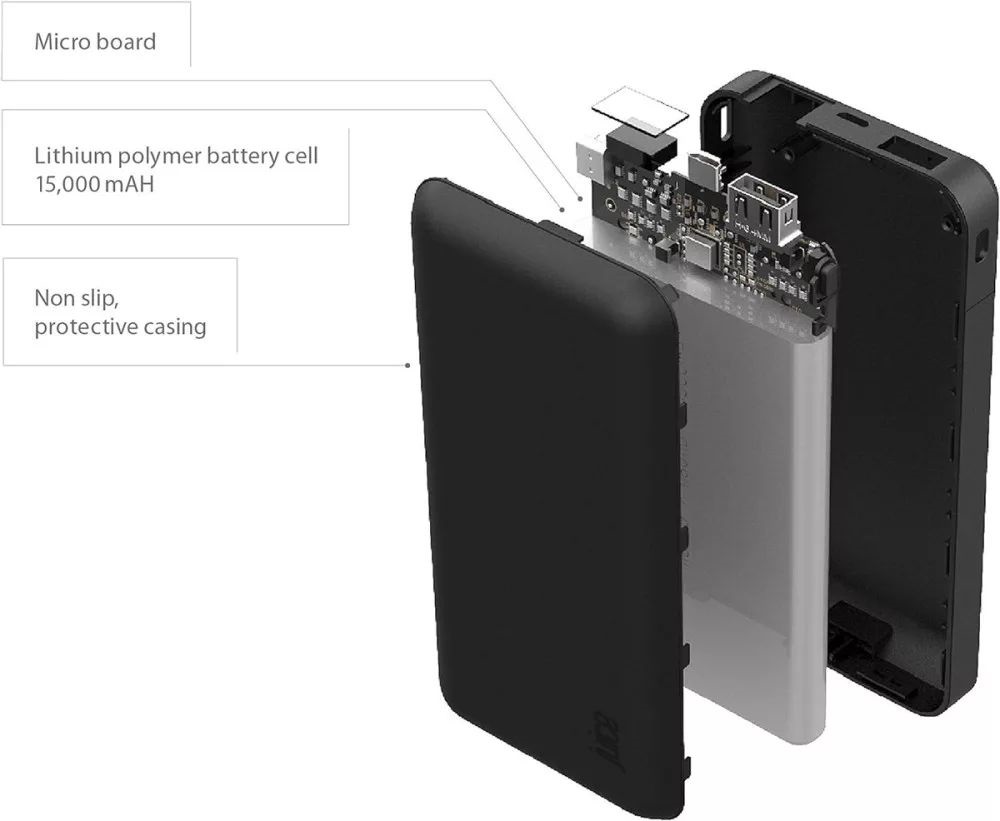 Juice JUI-PBANK-5-ECO-BLK ECO 5 15000mAh 15W fekete power bank