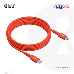 Club3D CAC-1573 2m USB2 Type-C 480Mb PD 240W adat- és töltőkábel