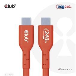 Club3D CAC-1513 3m USB2 Type-C 480Mb PD 240W adat- és töltőkábel