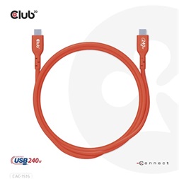 Club3D CAC-1515 4m USB2 Type-C 480Mb PD 240W adat- és töltőkábel