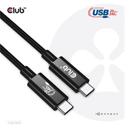 Club3D CAC-1575 USB4 Gen2x2 Type-C 20Gbps PD 240W adat- és töltőkábel