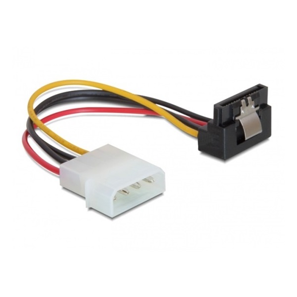 Delock 60121 15cm SATA derékszögű - 4pin Molex apa hálózati kábel