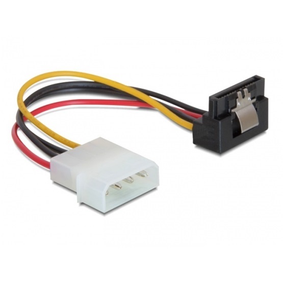 Delock 60121 15cm SATA derékszögű - 4pin Molex apa hálózati kábel