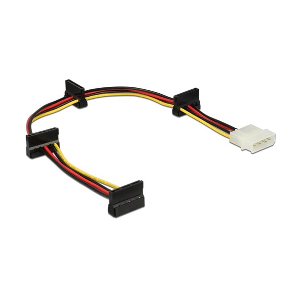 Delock 60142 40cm 4pin - 4x15 tűs SATA tápcsatlakozó kábel
