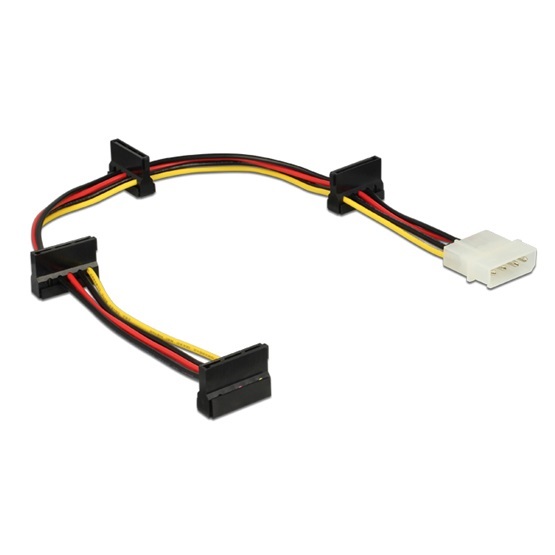 Delock 60142 40cm 4pin - 4x15 tűs SATA tápcsatlakozó kábel