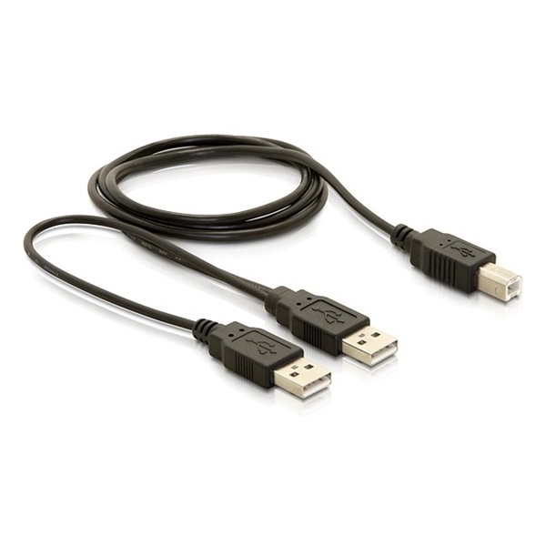 Delock 82394 1m USB 2.0-B - USB-A hálózati + hálózati/adat kábel