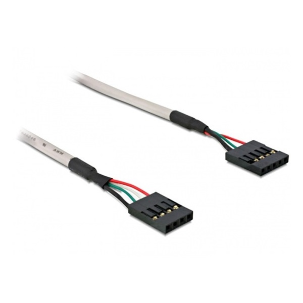 Delock 82439 40cm USB tűfejes csatlakozó 4tű/5tű anya-anya kábel