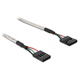 Delock 82439 40cm USB tűfejes csatlakozó 4tű/5tű anya-anya kábel
