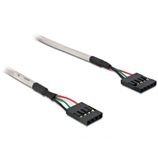 Delock 82439 40cm USB tűfejes csatlakozó 4tű/5tű anya-anya kábel