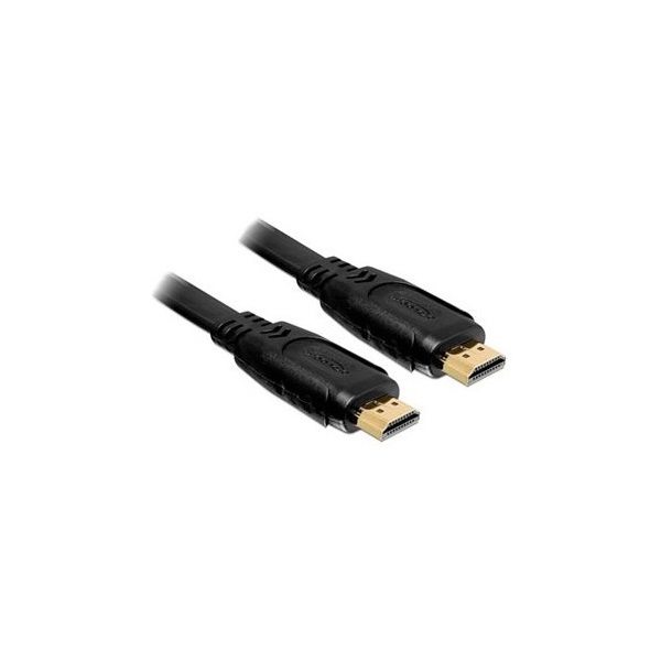 Delock 82672 5m A apa/apa High Speed HDMI lapos kábel Ethernettel