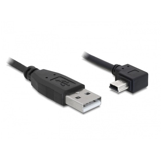 Delock 82680 0,5m USB 2.0-A apa - USB mini-B 5pin hajlított apa átalakító kábel