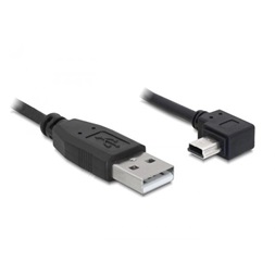 Delock 82681 1m USB 2.0 A apa - USB miniB 5pin elfordított apa átalakító kábel