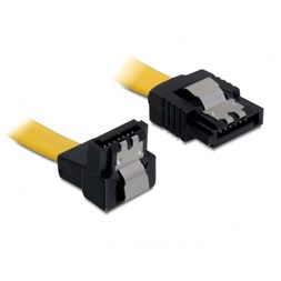 Delock 82798 10cm 6Gb/s le/egyenes SATA (fémlappal) kábel
