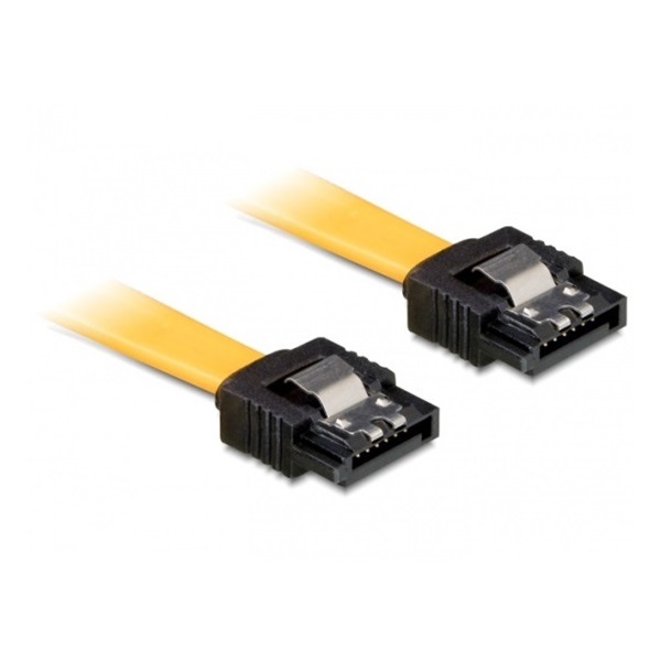 Delock 82813 0,7m 6Gb/s egyenes/egyenes sárga SATA kábel