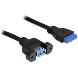 Delock 83118 0,5m USB 3.0 pin header anya > 1 x USB 3.0-A anya kábel