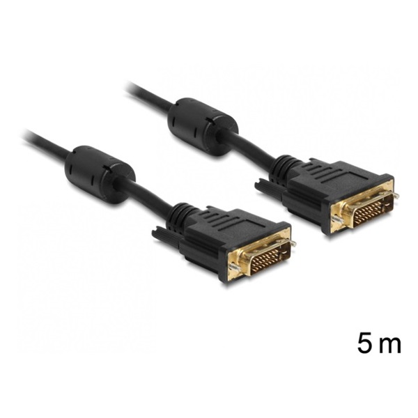 Delock 83192 5m DVI 24+1 apa > apa kábel