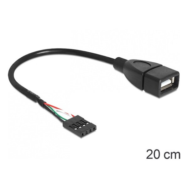 Delock 83291 0,2m USB 2.0 A anya -pin header kábel
