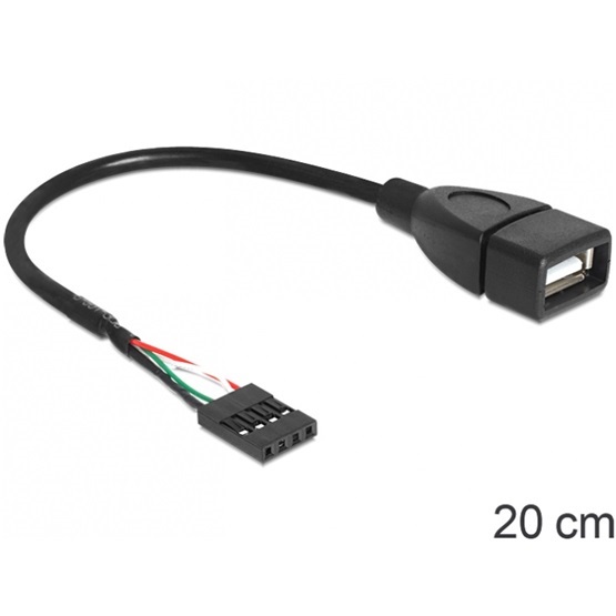 Delock 83291 0,2m USB 2.0 A anya -pin header kábel