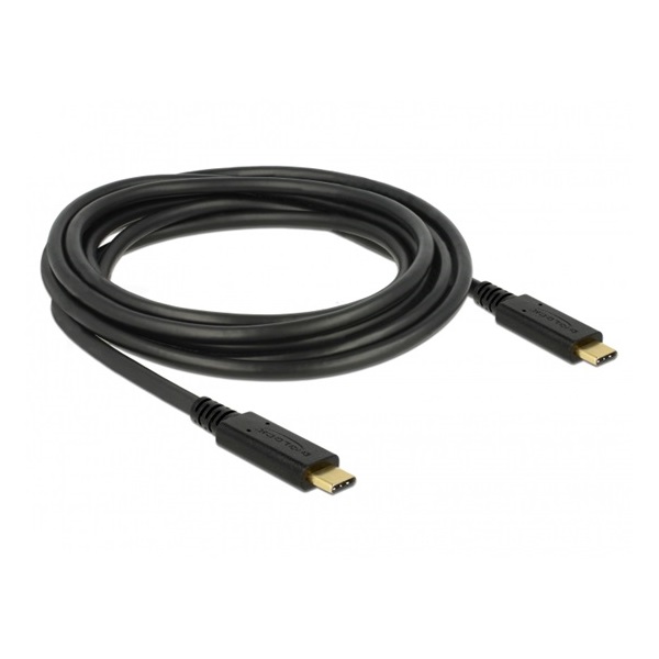 Delock 83325 3m USB-C 2.0 kábel PD 5A E-Marker adat- és töltőkábel