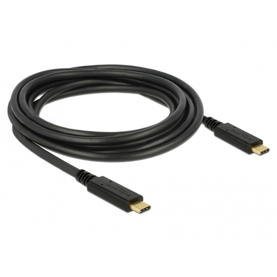 Delock 83325 3m USB-C 2.0 kábel PD 5A E-Marker adat- és töltőkábel