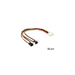 Delock 83343 0,3m molex 4pin apa/4 x 2pin ventillátor tápkábel