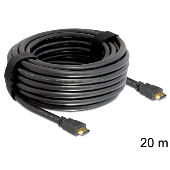 Delock 83452 20m HDMI-A apa > HDMI-A apa High Speed HDMI kábel Ethernettel