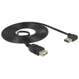 Delock 83553 3m USB2.0-A jobbra/balra 90°-s dugó + USB kábel