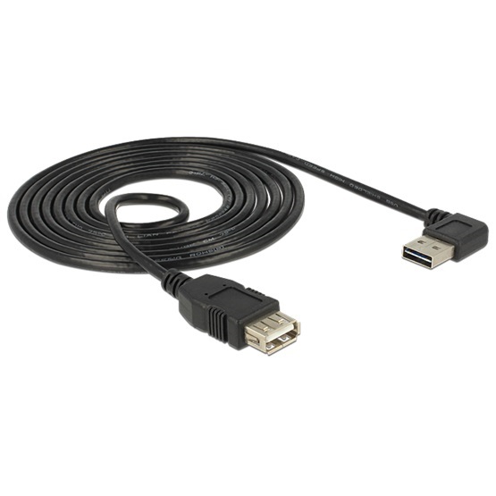 Delock 83553 3m USB2.0-A jobbra/balra 90°-s dugó + USB kábel