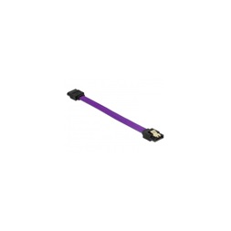Delock 83688 0,1m 6Gb/s egyenes-egyenes lila SATA (fémlappal) kábel
