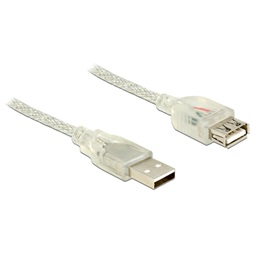 Delock 83881 1m A típusú csatl. dugó > USB2.0 A típusú csatl. hüvely USB2.0 bővítőkábel