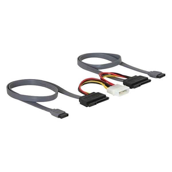 Delock 84239 2db HDD-hez SATA átalakító kábel