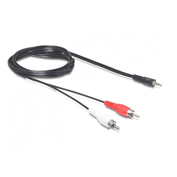 Delock 84277 10m DC jack 3,5mm apa > 2 x RCA apa audio kábel