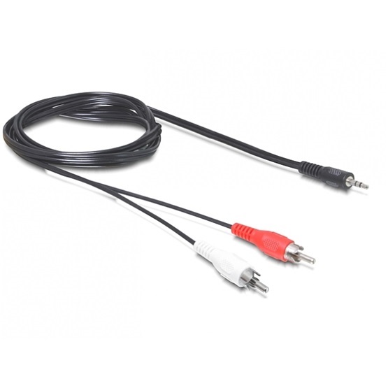 Delock 84277 10m DC jack 3,5mm apa > 2 x RCA apa audio kábel