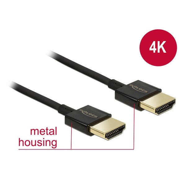 Delock 84774 3m HDMI-A - HDMI-A High Speed HDMI kábel Ethernettel